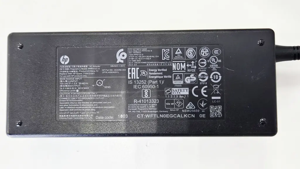 HP 90W-notebookadapter 854058-002, productfoto 2